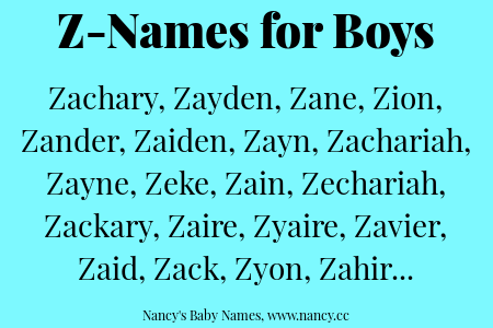 Z Names For Baby Boys Nancy S Baby Names